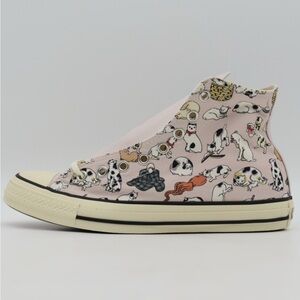 Converse Pink Cat Print High-Top Sneakers